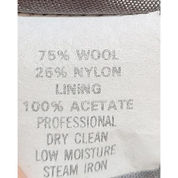 Alfred Dunner Dress Coat Womens Sz 20 Wool Blend Beige Micro Houndstooth Blazer - Picture 5 of 9